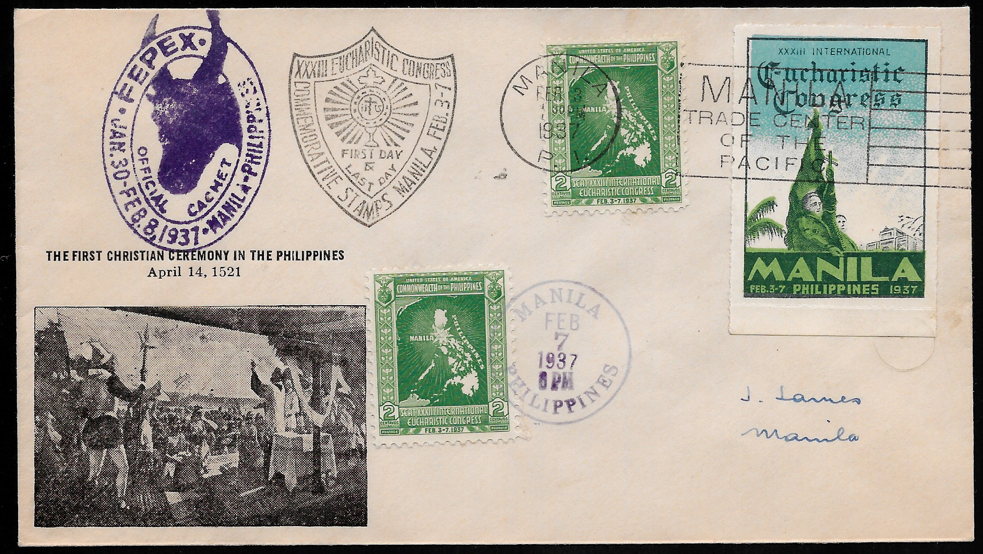 Philippines 1937 First Day Cover 
